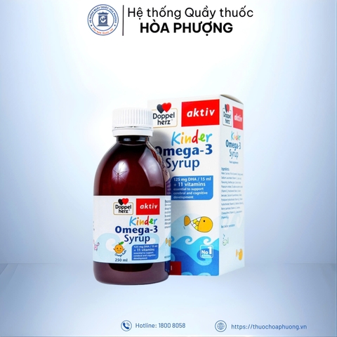 Siro Doppelherz Kinder Omega 3 tăng cường thị lực chai 250ml