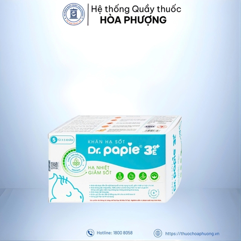Khăn lau hạ sốt Dr.Papie 3mo+