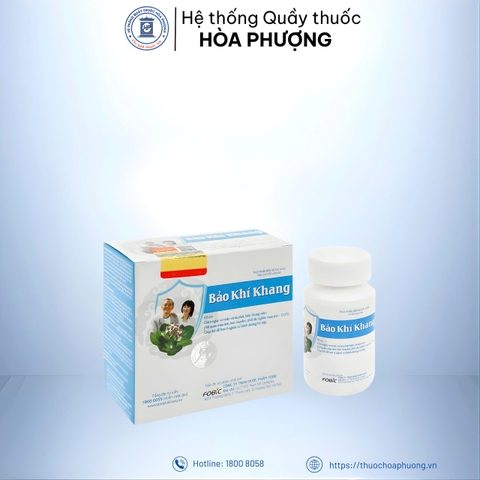 Bảo Khí Khang hỗ trợ các bệnh đường hô hấp hộp 120 viên