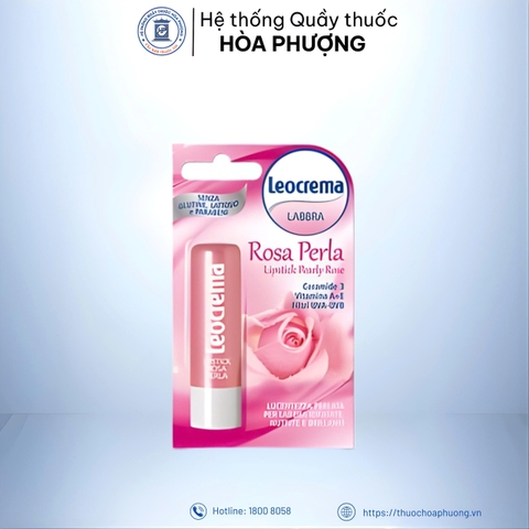 Son Dưỡng Môi Leocrema Chiết Xuất Hoa Hồng 5.5g Lipstick Rosa Perla