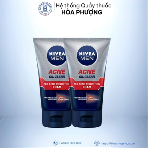 Sữa rửa mặt NIVEA MEN ACNES OIL CLEAR giúp giảm mụn  100g