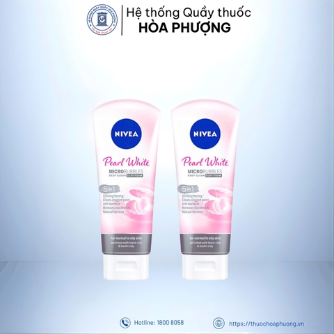 SRM NIVEA đất sét trắng da ngọc trai 100g