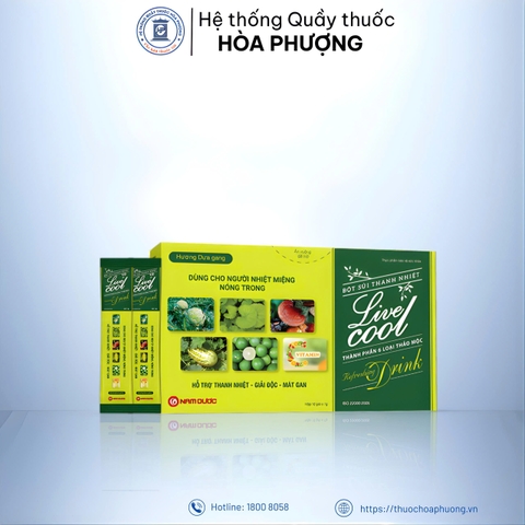 Bọt sủi thanh nhiệt Live Cool hương dưa gang