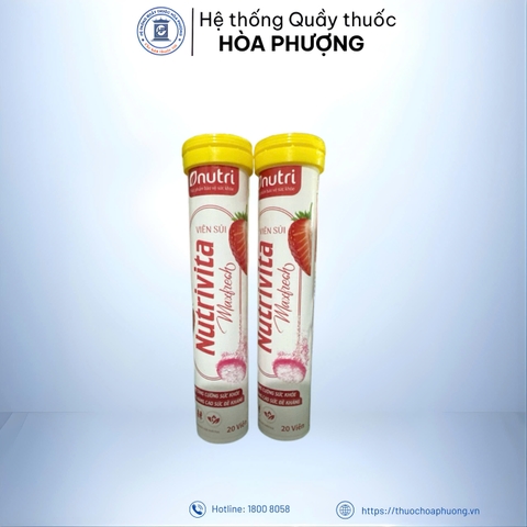 Viên Sủi Nutrivita 4g Vị Dâu