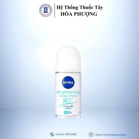 Lăn khử mùi Nivea Brightening Happy Shave sáng mịn làm dịu da 50ml