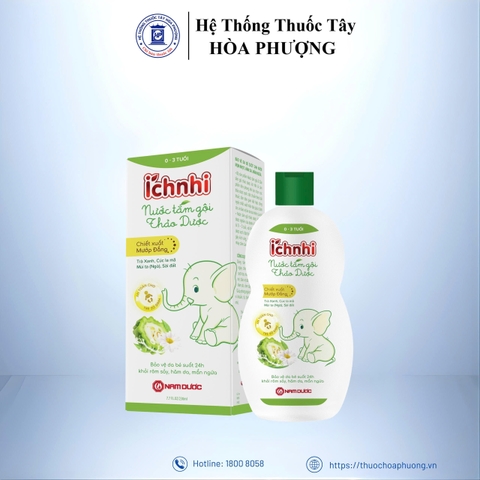 Nước tắm gội thảo dược Ích Nhi 0-3 tuổi 230ml