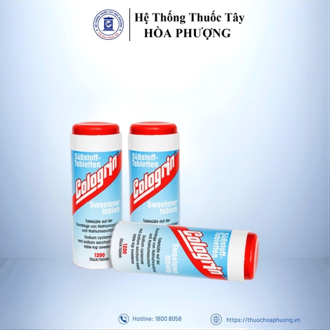 Đường ăn kiêng Cologrin Kruger cho người ăn kiêng, tiểu đường (1200 viên)