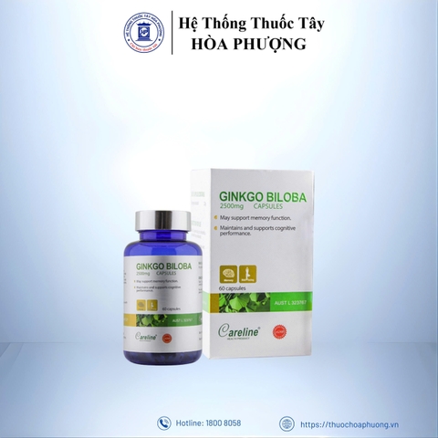 Careline Ginkgo Biloba 2500mg - Cải thiện sức khỏe trí não