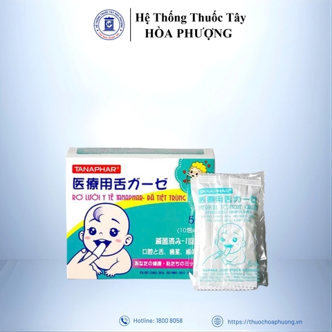 Rơ lưỡi y tế TANAPHAR hộp 50 chiếc