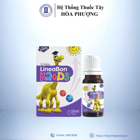 LineaBon K2 + D3 hỗ trợ phát triển xương và răng chai 10ml