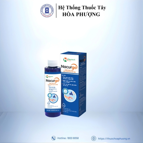 Dung dịch rửa làm sạch da hư tổn Nacurgo 125ml