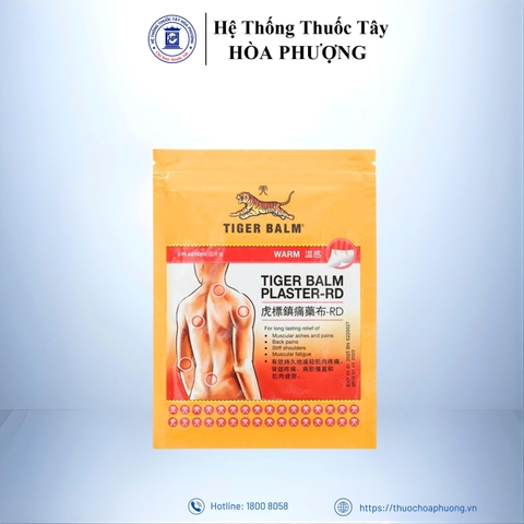Miếng dán giảm đau Tiger balm túi 3 miếng dán 10 cm* 14 cm
