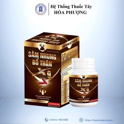 SÂM NHUNG BỔ THẬN X9 – BỔ THẬN, TĂNG SINH LÝ NAM