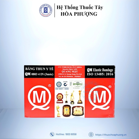 Băng thun y tế width 4 in 3 móc
