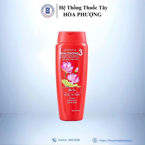 Dầu gội Thái Dương 3 hoa sen chai 200ml