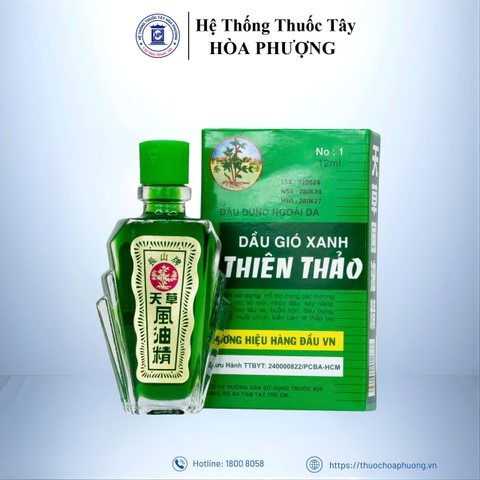 Dầu gió xanh Thiên Thảo 12ml
