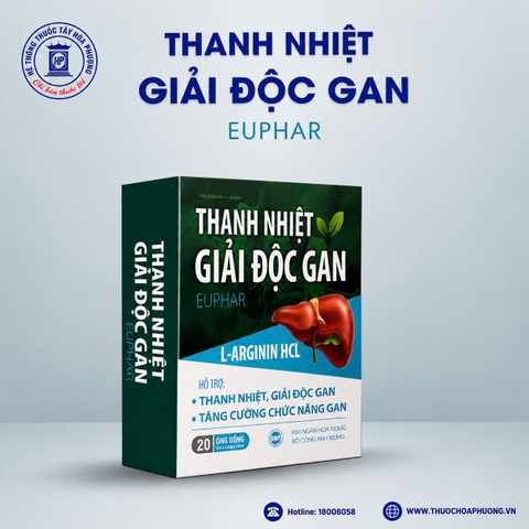Thanh Nhiệt Giải Độc Gan EUPHAR dạng vỉ 4 vỉ x 10 ống x 10ml