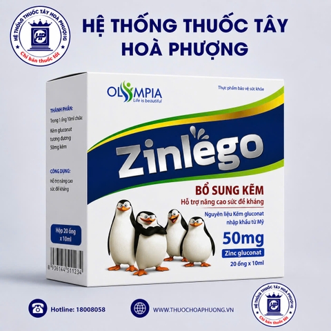 Zinlego - kẽm hộp 20 ống