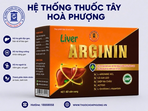 Liver ARGININ Hộp 12 Vỉ x 5 viên