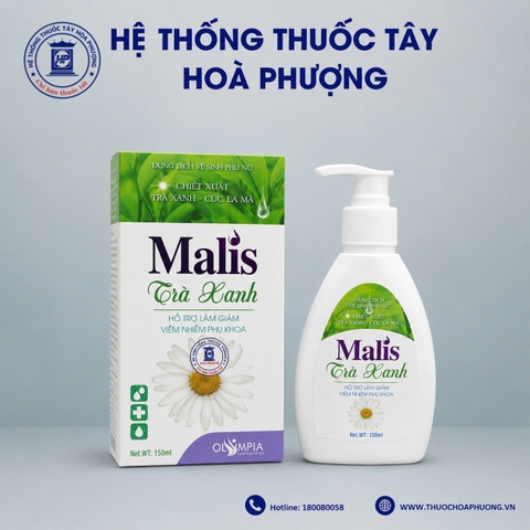 Dung dịch vệ sinh phụ nữ Malis Trà xanh 150ml