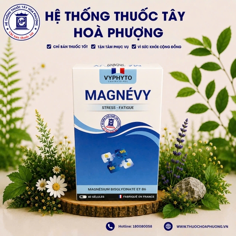 Magnevy Hộp 40 viên VYPHYO hỗ trợ bổ sung magie và vitamin B6 cho cơ thể