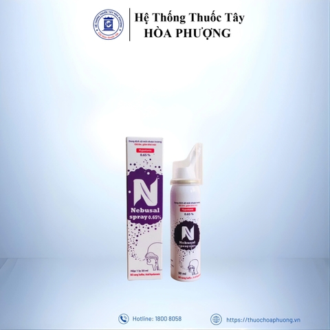 DUNG DỊCH XỊT MŨI NHƯỢC TRƯƠNG NEBUSAL HYPOTONIC 0.65%