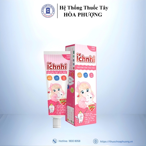 KEM ĐÁNH RĂNG TRẺ EM ÍCH NHI HƯƠNG DƯA GANG DƯỚI 6 TUỔI
