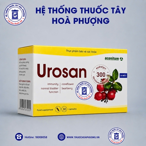 Sản phẩm Urosan hộp 2 vỉ x 15 viên