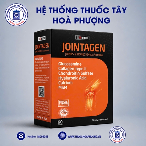 Jointagen Extra - Hỗ trợ giảm đau, viêm, nuôi dưỡng và phục hồi hệ cơ xương, sụn khớp hộp 60 viên