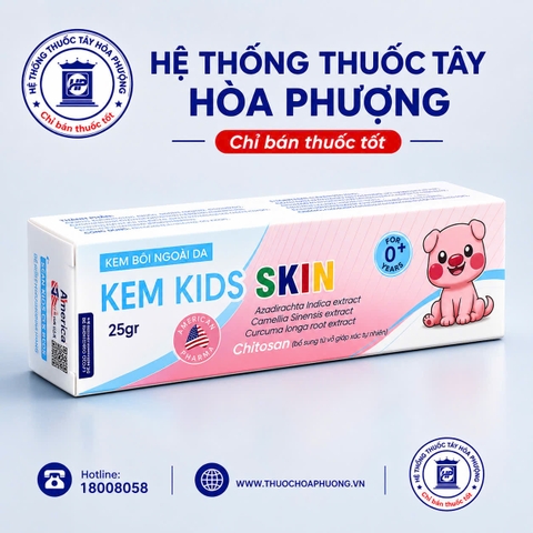 AM Kids Skin - Kem bôi hỗ trợ phục hồi tổn thương da và ngăn ngừa sẹo cho trẻ sơ sinh và trẻ nhỏ Tuýp 25g