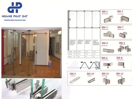 Cửa kính xếp trượt Mẫu 1