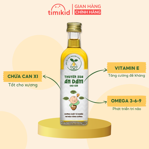 Dầu Hạt Óc Chó Nguyên Chất Cho Bé Ăn Dặm Thương Hiệu Thuyền Xưa - Chai 65ml