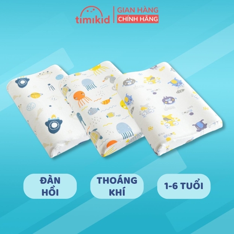 Gối Công Thái Học Cho Bé Từ 1-6 Tuổi Hogokids Chất Liệu Cao Su Non, Mềm Mại, Thoáng Khí Cho Bé Ngủ Ngon