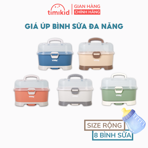Giá Úp Bình Sữa TOBE Binky Có Nắp Đậy, Quai Cầm Tiện Lợi, Nhiều Màu Sắc, Sức Chứa Rộng, An Toàn Sạch Sẽ Cho Mẹ Bé