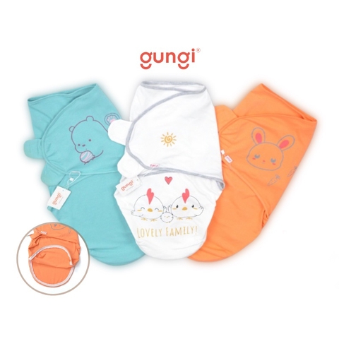 Ủ kén sơ sinh Gungi có khóa chân thay bỉm - Timikid
