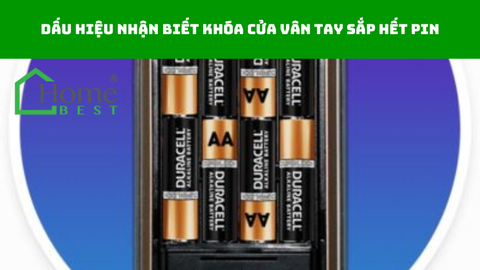 Dấu hiệu nhận biết khóa cửa vân tay sắp hết pin.