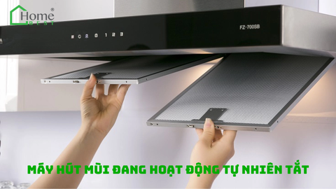 Máy hút mùi đang hoạt động tự nhiên tắt là bị sao?