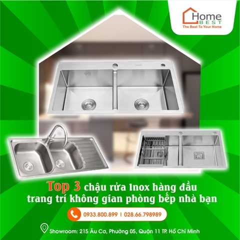 Top 3 chậu rửa hàng đầu trang trí không gian phòng bếp nhà bạn