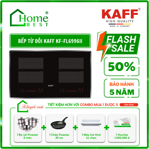 (Combo) Bếp từ đôi Kaff KF-FL6996II (New 2025)