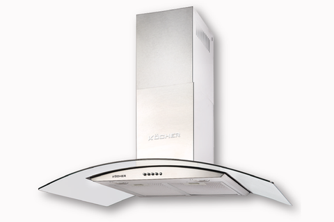 Máy hút khói, hút mùi kính cong Kocher K - 8390XS