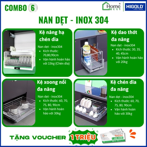 COMBO Phụ kiện tủ bếp cao cấp HIGOLD (4 Món) - Combo 6
