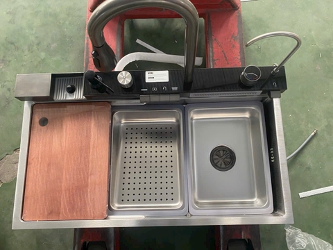 Combo Chậu vòi rửa chén tích hợp rửa ly IROYAL IR-7546 Inox 304