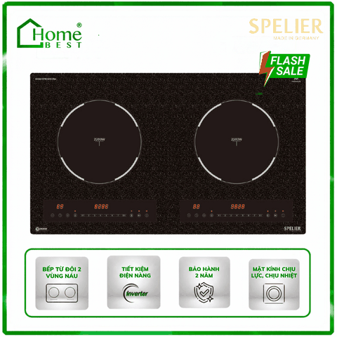 Bếp từ đôi Spelier SPM – 928I PLUS SNOW