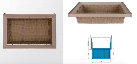 Rổ treo quần áo ray giảm chấn HIGOLD 703331G