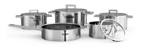 Bộ nồi inox 304 cao cấp 5 món KAFF KF-DIAMON09304 LUXURY