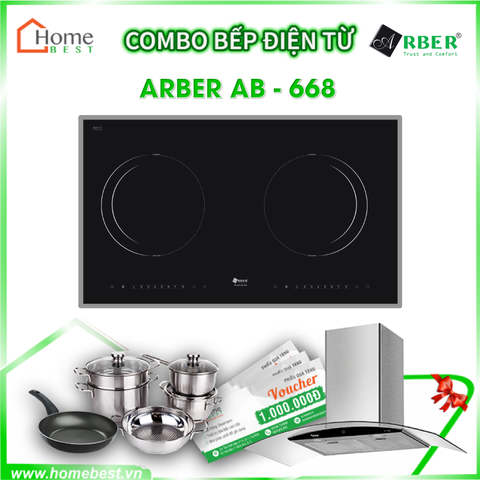 Bếp từ đôi Arber AB-668 Combo