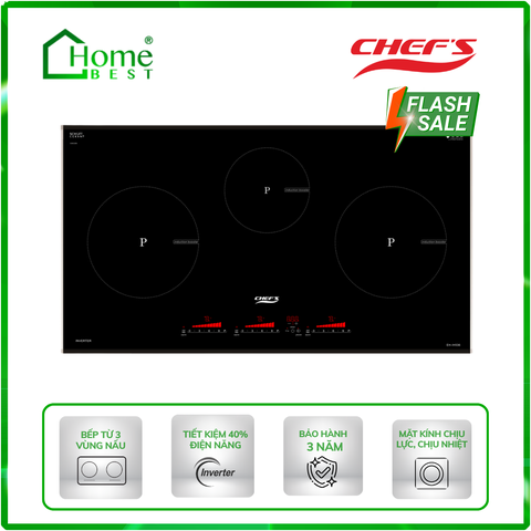 Bếp từ 3 vùng nấu Chefs EH-IH536