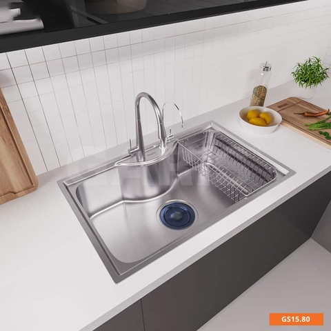 Chậu rửa bát 1 hộc inox Garis GS15.80