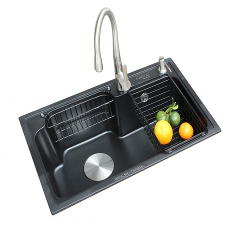 Chậu rửa 1 hộc đá nhân tạo I-Royal IRDCRE-7848BL