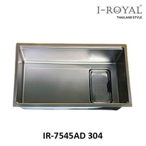 CHẬU RỬA CHÉN LẮP ÂM 1 HỘC DẬP CAO CẤP I-ROYAL IR-7545AD 304